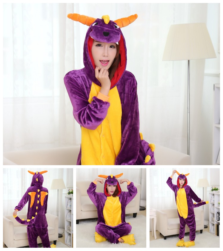 Disfraz de Spyro el dragón Kigurumi Unisex