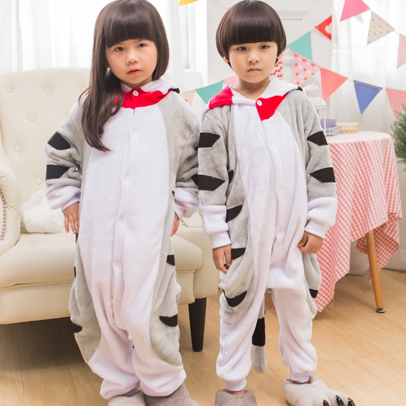 Pijama de gato para niños kigurumi