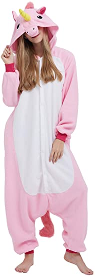 Kigurumi de Unicornio Rosa Pijama de Cuerpo Entero